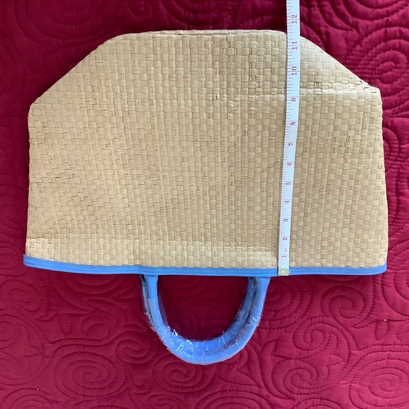 Raffia bag fully lined NWOT - Picture 5 of 8